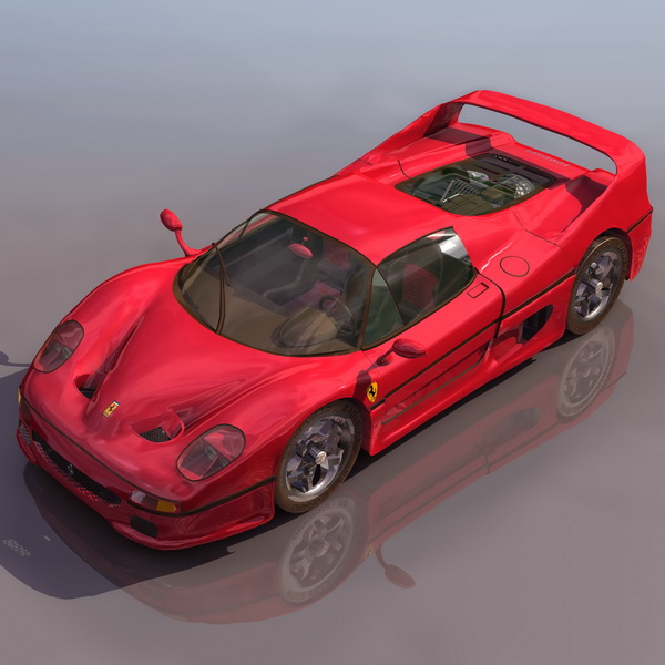 Ferrari F50 sports car 3d rendering
