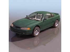 Ford Mustang muscle car 3d model preview
