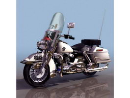 Harley-Davidson police motorcycle 3d model preview