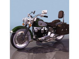 Harley-Davidson softail motorcycle 3d model preview