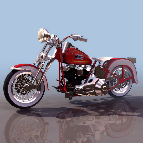 Harley-Davidson sportster motorcycle 3d rendering