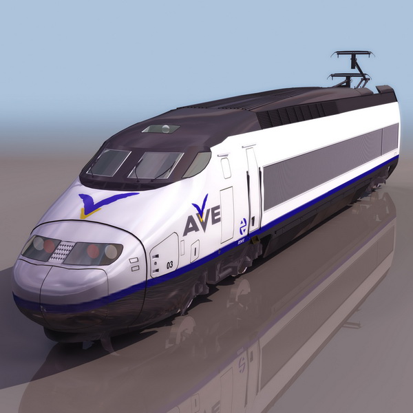 AVE highspeed rail 3d model 3ds files free download