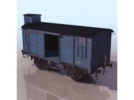 Railway boxcar 3d preview