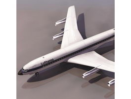Boeing 707 airliner 3d model preview