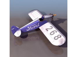 Ford Flivver single-seat aircraft 3d model preview