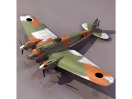 He111 German aircraft 3d model preview