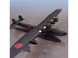 H6K Mavis Japanese Navy flying boat 3d model preview