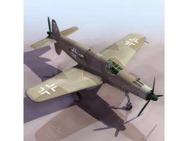 Dornier Pfeil fighter-bomber aircraft 3d model preview