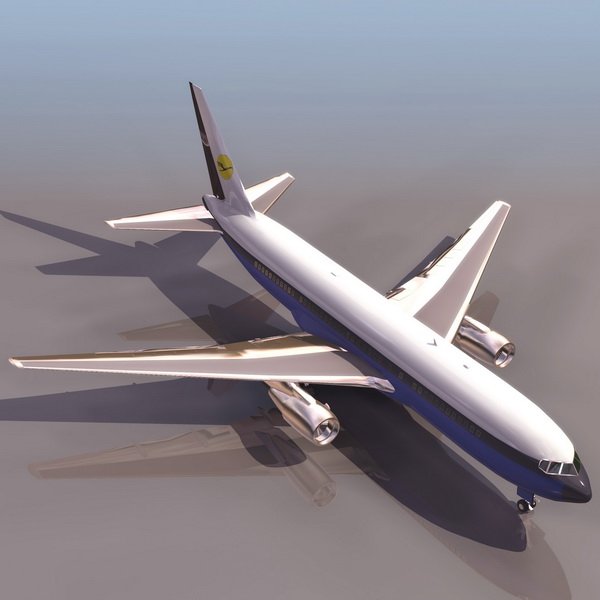 Boeing 767 jet airliner 3d rendering