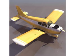 PA-28 Cherokee light aircraft 3d model preview