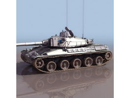 French AMX-30 main battle tank 3d model preview