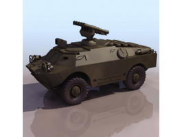 BRDM-3 wheeled anti-tank vehicle 3d model preview