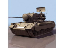 Flakpanzer Gepard German anti-aircraft gun 3d model preview