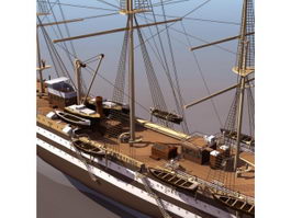 1931 Italy tall ship sailing vessel 3d preview