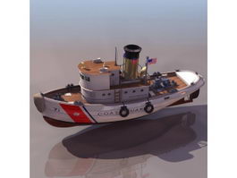 US coast guard tugboat 3d model preview