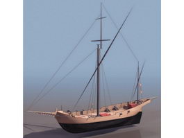 Corsair Marine sailboat 3d model preview