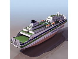 Juan J. Sister cruise ship 3d model preview