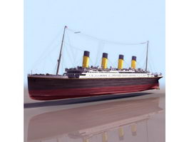 Titanic passenger liner 3d model preview