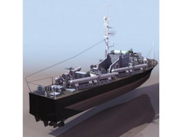 British Vosper 73 motor torpedo boat 3d model preview