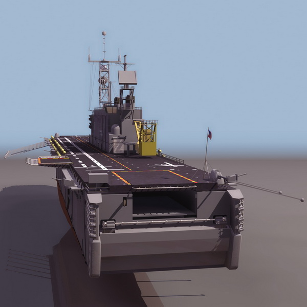 America amphibious assault ship 3d rendering