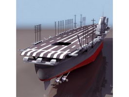 Japanese aircraft carrier Shinano 3d model preview