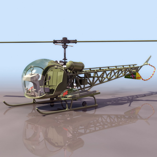 element 3d helicopter model