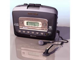 Aiwa Walkman audio cassette player 3d model preview