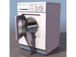Front loading clothes washer 3d model preview