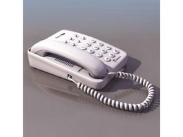 Touch-tone dialing telephone 3d model preview
