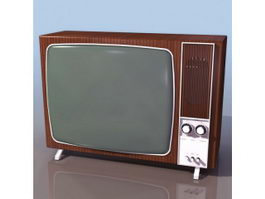 1970s television 3d model preview