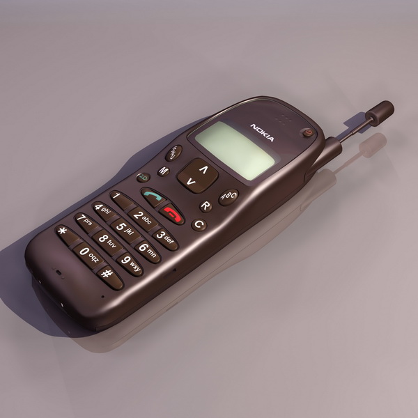 Early nokia mobile phone 3d rendering