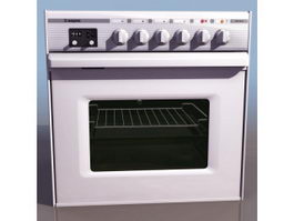 Modern oven 3d model preview