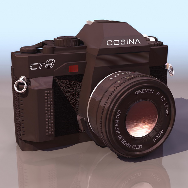 Cosina compact camera 3d rendering
