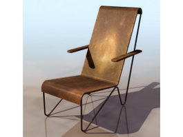 Old furniture garden chair 3d model preview