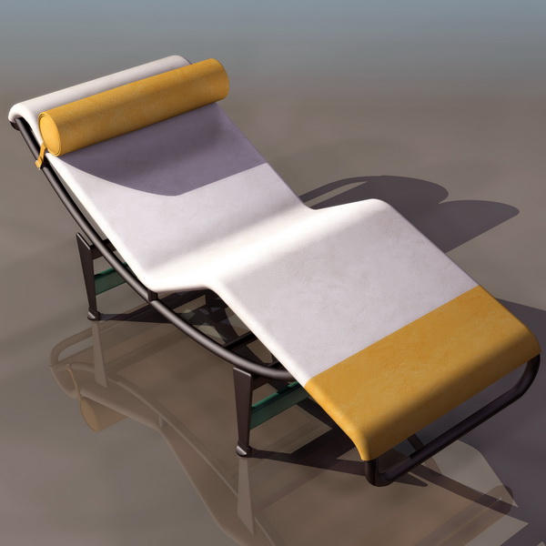 Le Corbusier chaise longue 3d model 3ds files free download - modeling