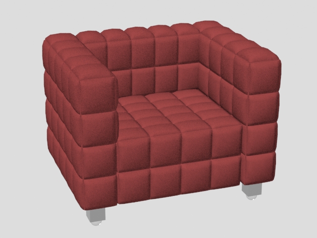 Gules cloth art sofa 3d rendering