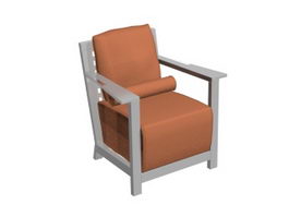 Upholstered armchair 3d model preview