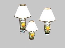 Ceramic vase table lamp 3d model preview