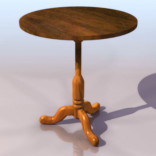 Ancient European coffee table 3d rendering