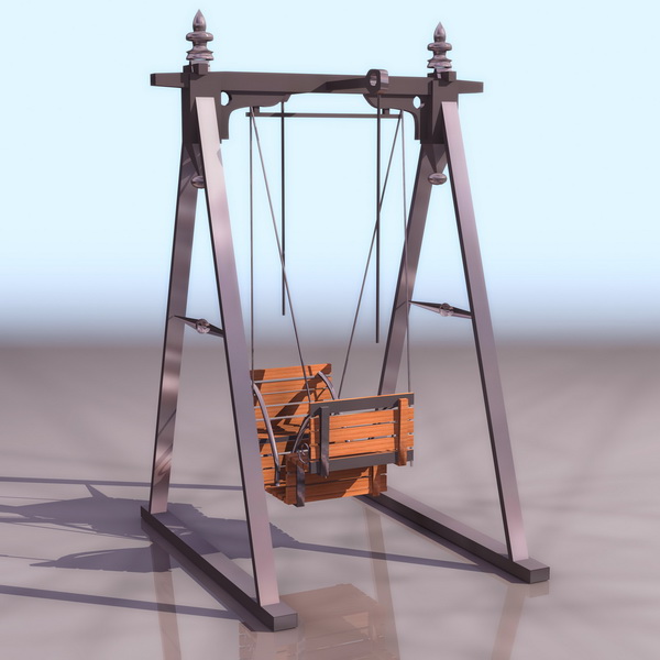 Garden swing chair 3d model 3ds files free download ...