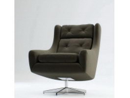 Modern fabric reclining chair 3d preview