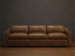 Classical style of three cushion couch 3d model preview