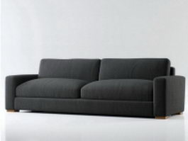 Fabric two seater couch 3d model preview