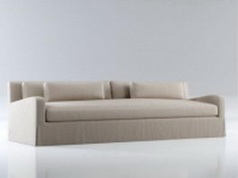 Fabric settee couch 3d preview