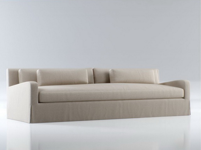 Fabric settee couch 3d rendering