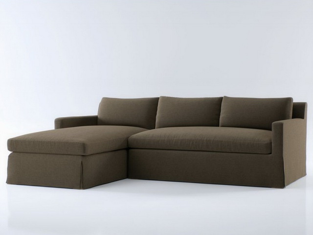 Fabric modular sectional sofa 3d rendering