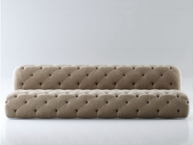 Floor cushion couch 3d rendering