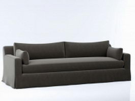 Upholstered cushion couch 3d model preview