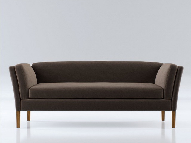 Fabric long couch 3d rendering