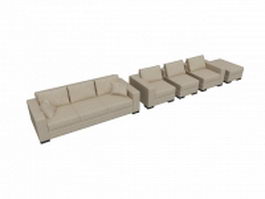 Modern sofa set 3d model preview